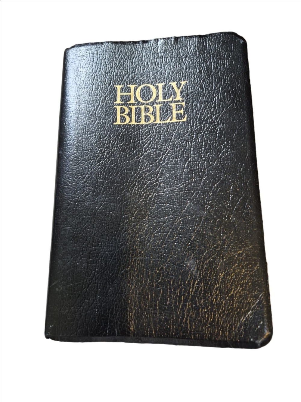 Holy Bible with Gold Foil Lettering, Black Faux Leather Cover Reference Book
